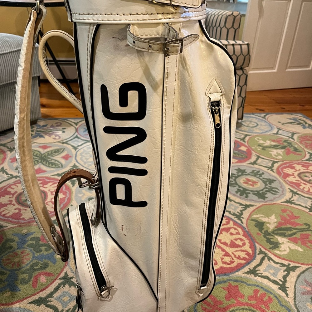 Ping Vintage White Cart Bag with Raincover